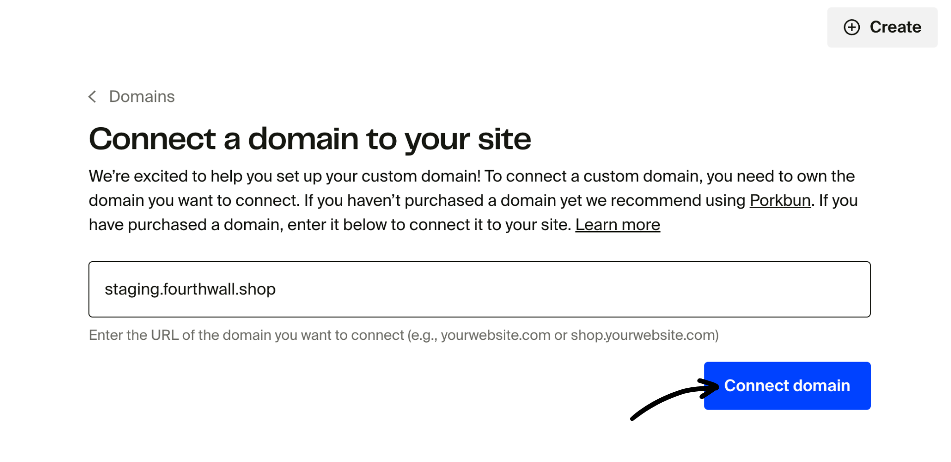 enter domain name and click connect.png