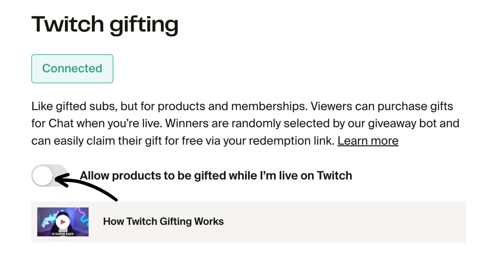 Allow products to be gifted while I'm live on Twitch.png