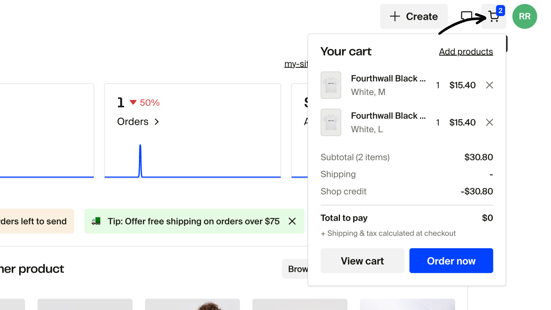 Click the cart icon.png